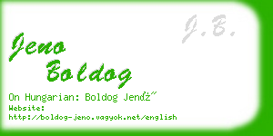 jeno boldog business card